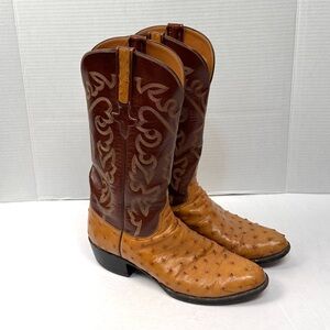 Lucchese Full Quill Ostrich Boots Sz 8.5